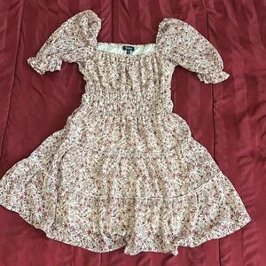 Paisley and flower print dress